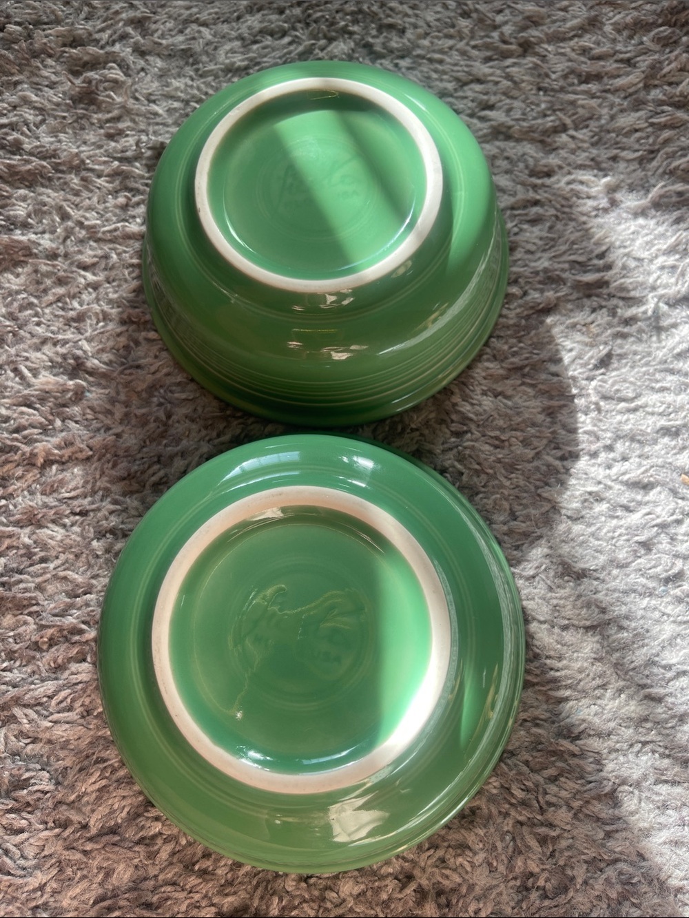 Fiesta Green Ceramic Bowls - Set of 2 - Picture 4 of 6